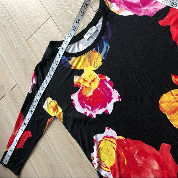 Aritzia Babaton Floral Print Top in Black Size XS - Picture 3 of 11